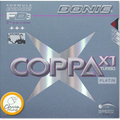 Donic Coppa X1 Turbo (Platin) 鉑金 乒乓球 套膠