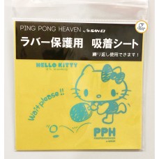 Hello Kitty 乒乓球 膠皮 保護貼 黃色